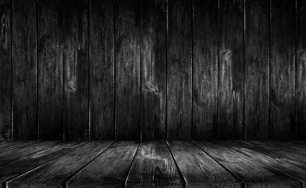 Black wood background — Stock Photo, Image