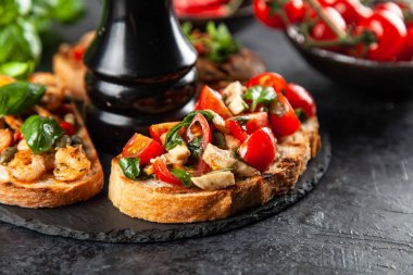 geleneksel İtalyan bruschettas