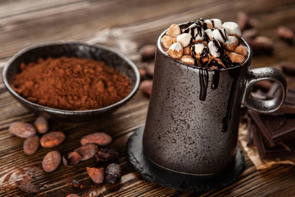 Kopje warme chocolademelk — Stockfoto