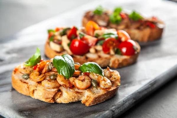 Tradycyjny włoski bruschetta — Zdjęcie stockowe