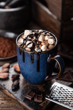 Bir fincan sıcak çikolata.