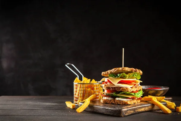 Magas club szendvics — Stock Fotó