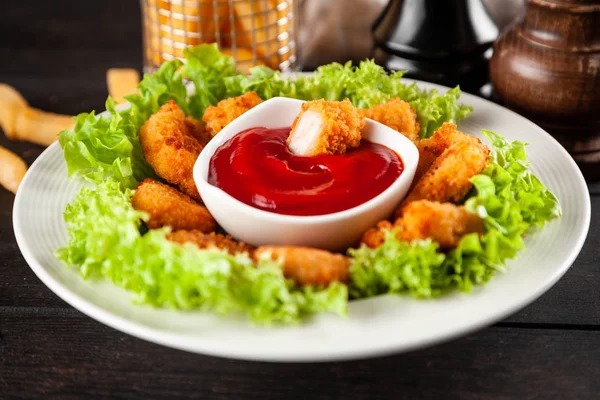 Krispig kyckling nuggets — Stockfoto