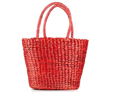 Kırmızı plaj çantası