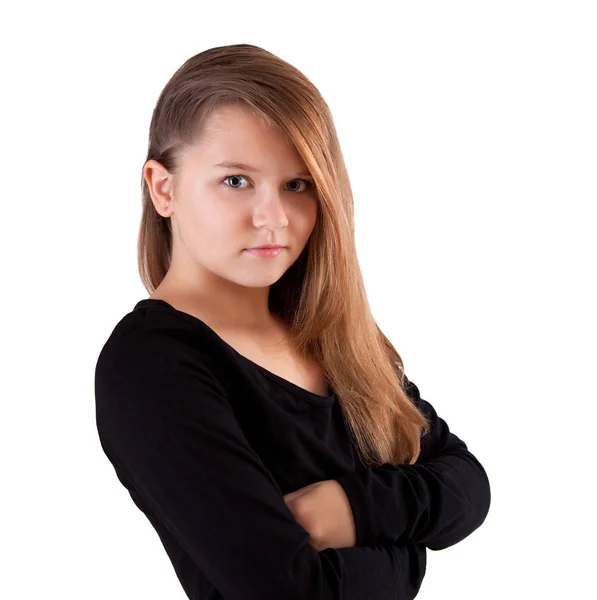 Retrato Una Hermosa Adolescente — Foto de Stock