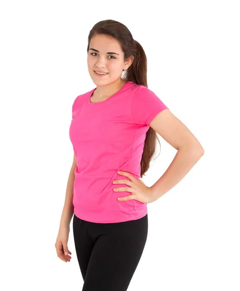Young Fitness Woman Isolated White — Stock Photo, Image