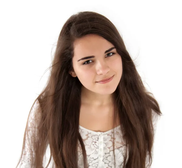 Retrato Uma Bela Adolescente — Fotografia de Stock