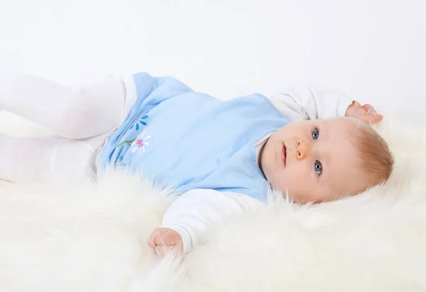 Little Baby Lying Floor — Stock Photo, Image