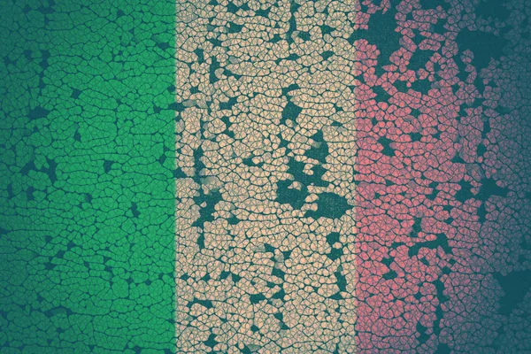 Italian Flag Cracked Background — Stock Photo, Image