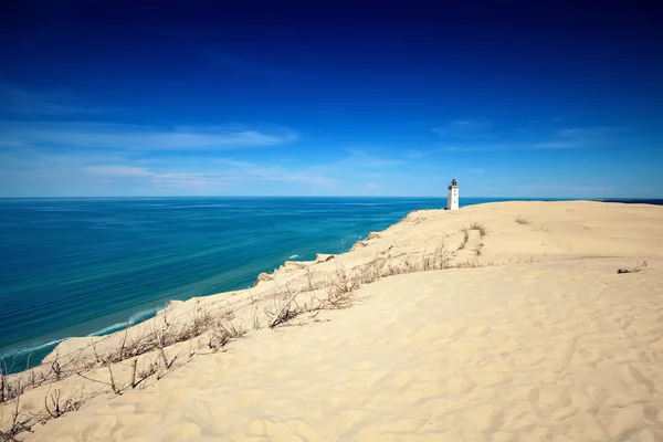 Вид Гору Рубьерг Песчаную Дюну Маяк Западном Побережье Дании — стоковое фото