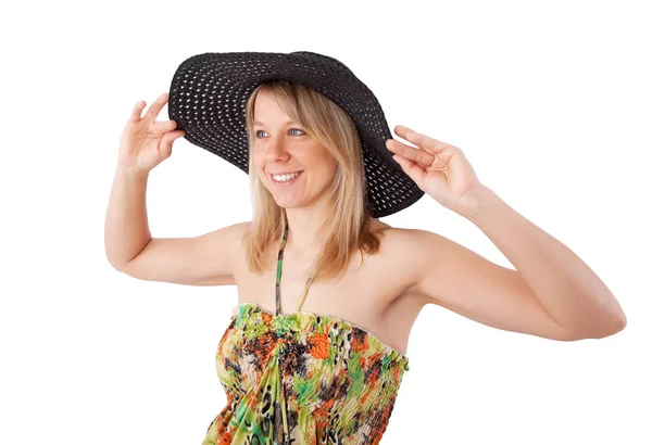Yazlık elbise, genç kadın — Stok fotoğraf