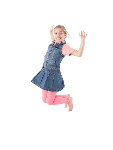 Menina Jumping — Fotografia de Stock