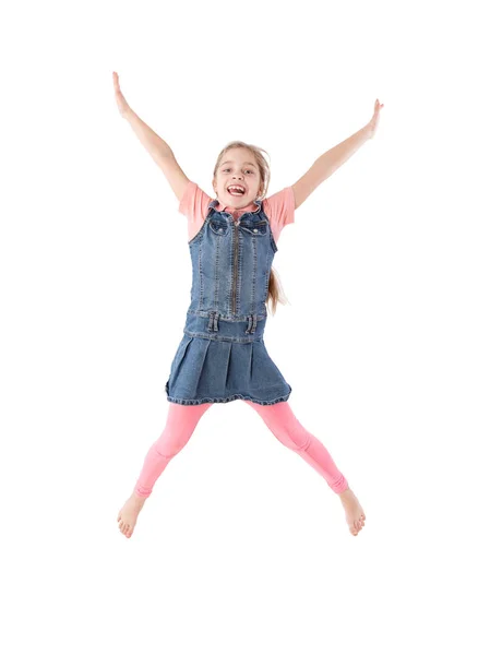 Young girl jumping — Stock Photo, Image