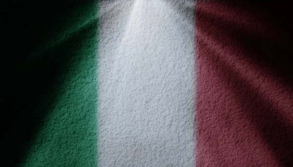이탈리아 국기와 스포트 라이트 — 스톡 사진