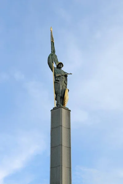 Monumento Libertador Guerrero Del Ejército Rojo Erigido 1945 Schwarzenbergplatz Viena — Foto de Stock