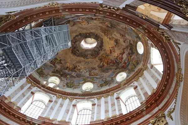Karlskirche Carl Churh Interiér Vídeň Rakousko — Stock fotografie