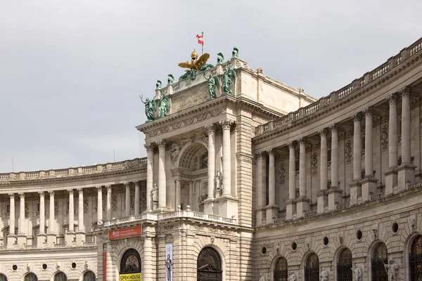 Dekoracji Fasad Królewskiego Pałacu Hofburg Wiedniu Austria — Zdjęcie stockowe