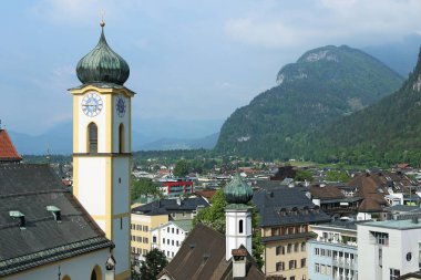 Kufstein şehrin panoramik görünümü, Tyrol, Avusturya