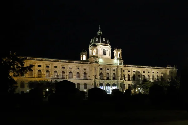 Wien Österreich Naturkundemuseum Bei Nacht — Stockfoto