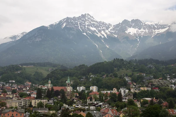 Innbrucker Stadtpanorama Tirol Österreich — Stockfoto