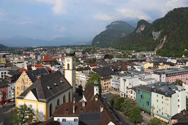 Kufstein şehrin panoramik görünümü, Tyrol, Avusturya