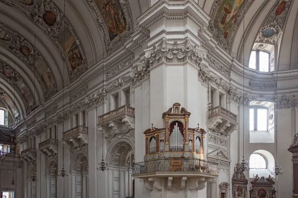 Salzburgo Catedral Barroca Vista Interior — Fotografia de Stock