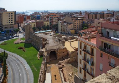 Roman Circus Harabeleri Tarragona, Catalonia, İspanya