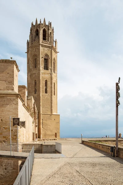 Seu Vella Catedral Vieja Lleida Lérida Ciudad Cataluña España — Foto de Stock