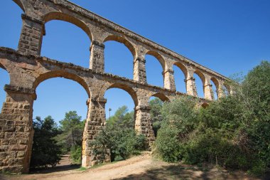 Roma su kemeri ' El ponte del Diablo' (köprü şeytanın) yakınındaki Tarragona, Katalonya, İspanya