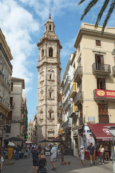 Valencia Spain September 2018 People Walk Church Saint Catherine Santa — Stock Photo, Image