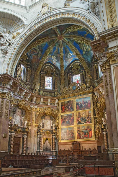 Catedral Valencia Interior Iglesia Tiene Diferentes Estilos Arquitectónicos Romano Gótico — Foto de Stock