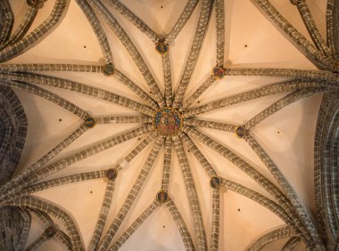 Valencia katedral iç. Kilise kentin tarihi ana landmark olun - Roma, Gotik ve Barok - farklı mimari stilleri vardır