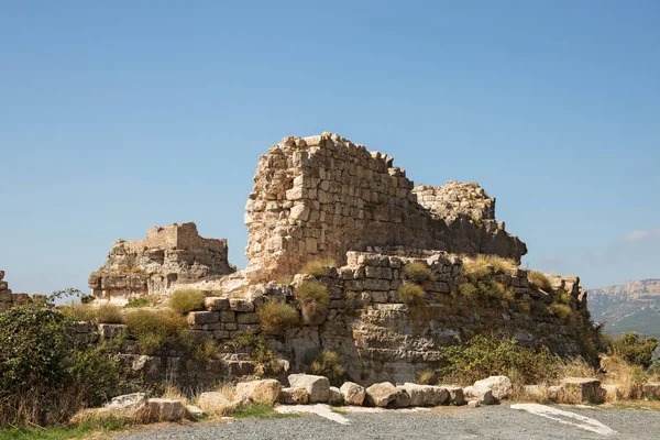 Fortress ruins at Siurana, a highland village of the municipality of the Cornudella de Montsant in the comarca of Priorat, Tarragona, Catalonia, Spain.