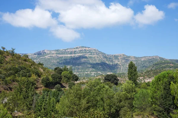 Paesaggio Una Strada Siurana Famoso Villaggio Altopiano Del Comune Della — Foto Stock