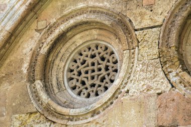 Yuvarlak pencere (Rozet) Tarragona cathedral, Catalonia, İspanya