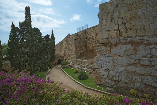 Tarragona Passeig Arqueologic Archaeological Promenade Roman Era Walls — Stock Photo, Image