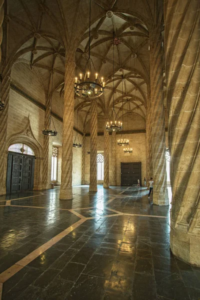 Lonja Seda Interior Gothic Building Silk Exchange Which Center Silk — Stock Photo, Image