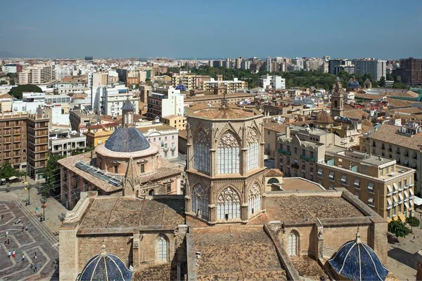 View Valencia City Bell Tower Cathedral — Stock Photo, Image