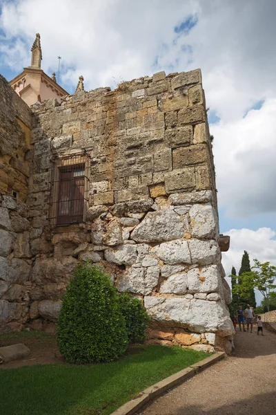 Tarragona Passeig Arqueologic Régészeti Sétány Római Kori Falak Alatt — Stock Fotó