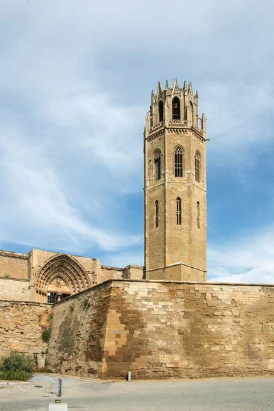 Seu Vella Старая Католическая Церковь Города Ллейда Лерида Каталонии Испания — стоковое фото