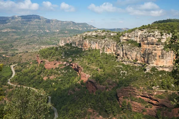 Landscape Cliff Siurana Famous Highland Village Siurana Municipality Cornudella Montsant — Stock Photo, Image