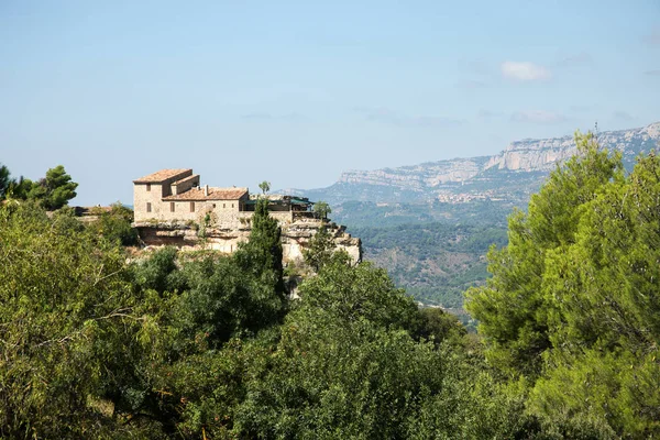 Paesaggio Una Scogliera Siurana Famoso Villaggio Altopiano Siurana Del Comune — Foto Stock