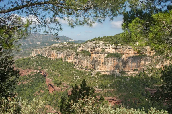 Landscape Cliff Siurana Famous Highland Village Siurana Municipality Cornudella Montsant — Stock Photo, Image