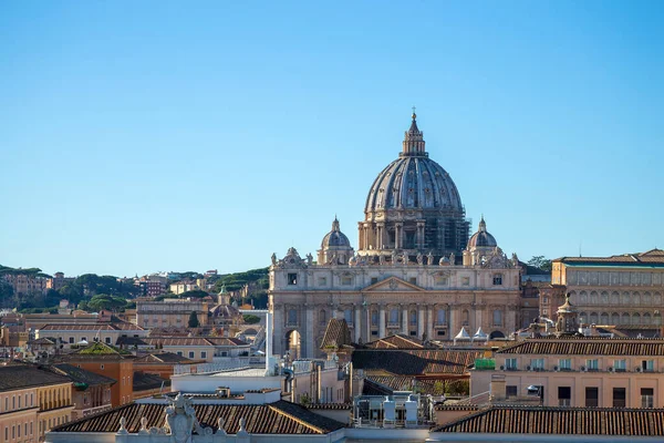 Uitzicht Rome Sint Pieterskathedraal Van Vaticaan Vanuit Het Mausoleum Van — Stockfoto