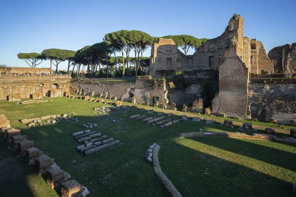 Estádio Ruínas Domicianas Monte Palatino Roma Itália — Fotografia de Stock