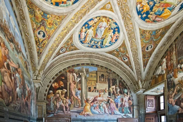 Vaticano Italia Gennaio 2020 Stanze Dipinti Raffaello Nel Museo Del — Foto Stock