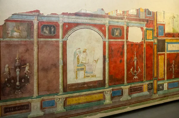 Rome Italy January 2020 Ancient Frescos Display National Roman Museum — Stock Photo, Image