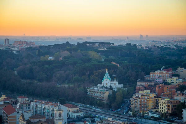 Vista Ciudad Del Vaticano Roma Desde Cúpula Catedral San Pedro —  Fotos de Stock