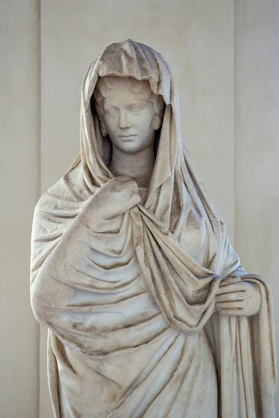 Rom Italien Januari 2020 Forntida Statyer Visning Tidigare Baths Diocletian — Stockfoto