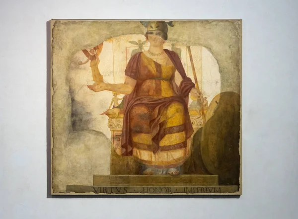 ローマ イタリア 2020年1月8日 国立ローマ博物館に展示されている古代のフレスコ画 考古学的発見に焦点を当て ローマの前と初期の歴史から展示しています — ストック写真
